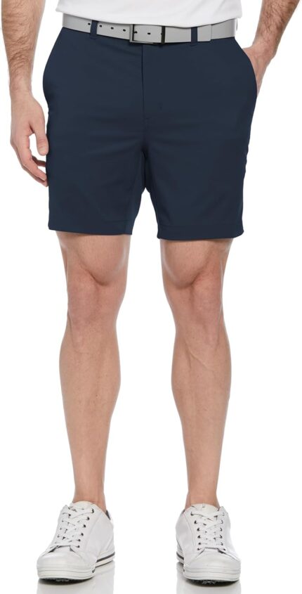 PGA TOUR Men's 7” Flat Front Performance Stretch Golf Shorts with Active Waistband