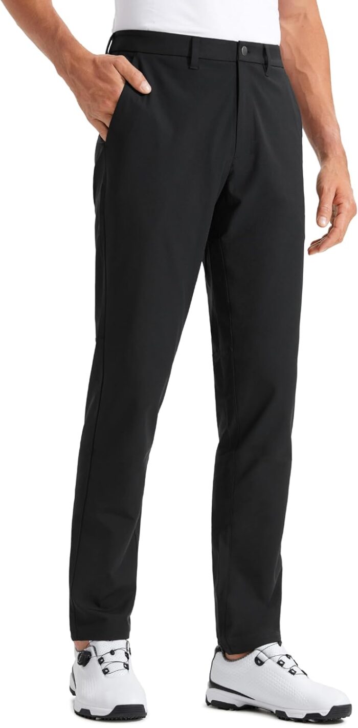 CRZ YOGA Men's All Day Comfy Golf Pants - 28"/30"/32"/34" Quick Dry Lightweight Work Casual Trousers with Pockets - Image 1