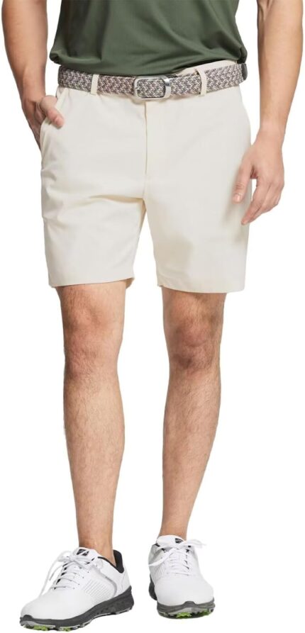 M MAELREG Golf Shorts Men 7 inch 9 inch Quick Dry Stretch Waist Moisture Wicking Water-Repellent Flat Front Flex Mens Shorts