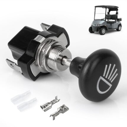 Universal Golf Cart Light Switch, Push Pull Headlight Switch Button-12Volt Replace for Golf Cart Club Car, Yamaha, EZGO Models, OEM #4034