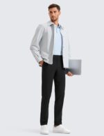 CRZ YOGA Men's All Day Comfy Golf Pants - 28"/30"/32"/34" Quick Dry Lightweight Work Casual Trousers with Pockets - Image 4
