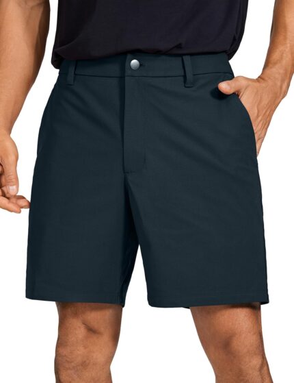 CRZ YOGA Men's All Day Comfy Golf Shorts - 7"/9" Stretch Lightweight Flat Front for Casual Work with Pockets