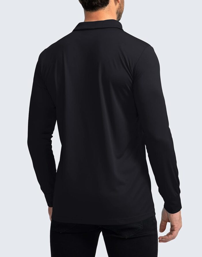 Men's Polo Shirt Long Sleeve Golf Shirts Lightweight UPF 50+ Sun Protection Cool Shirts for Men Work Fishing Outdoor - Image 2