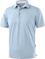 Golf Polo Shirts Short Sleeve Dry Fit Performance Moisture Wicking Collared Heather Polo Casual Athletic Business