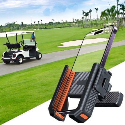 Magnetic Golf Cart Phone Holder: Ultra Stable N52 Magnet Base, Tool-Free Install, 360° Rotatable, Fits EZGO Club Car Yamaha, Must-Have Golf Accessory for iPhone, Samsung, Xiaomi & More Cellphone