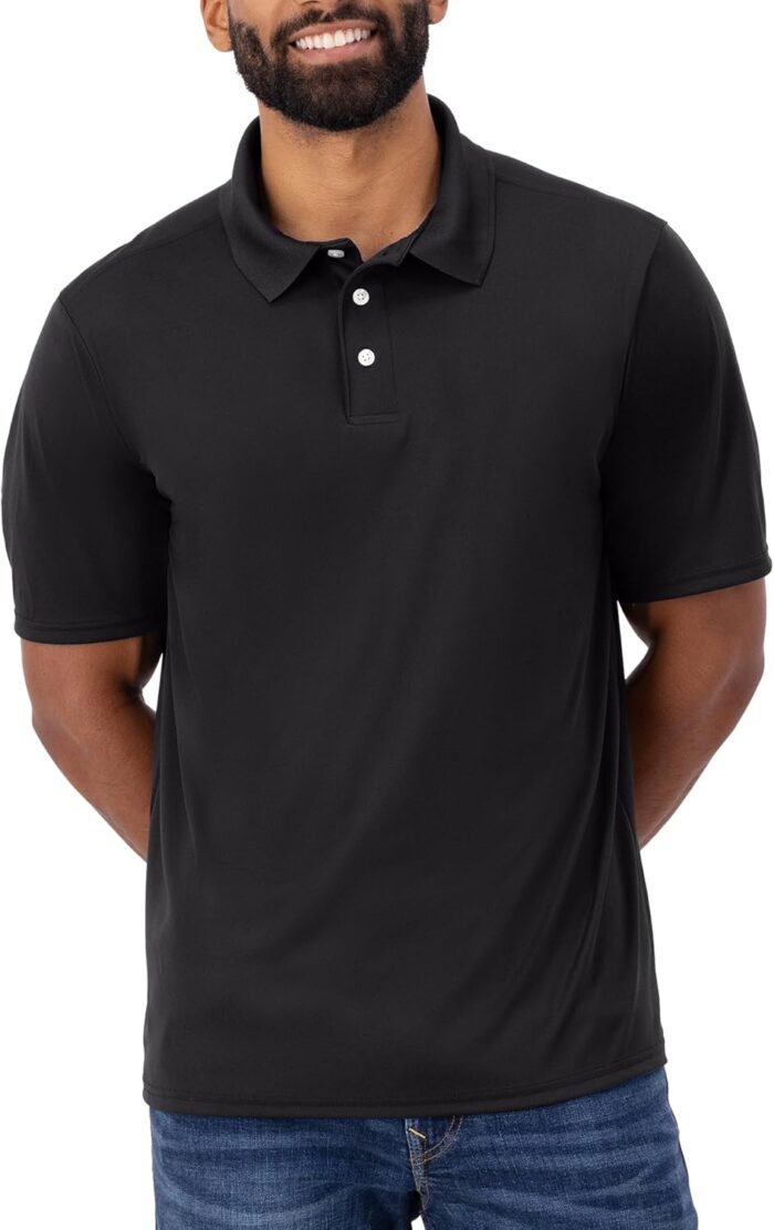 Hanes Sport Men's Polo Shirt, Men's Cool DRI Moisture-Wicking Performance Polo Shirt, Jersey Knit Performance Polo Shirt - Image 1