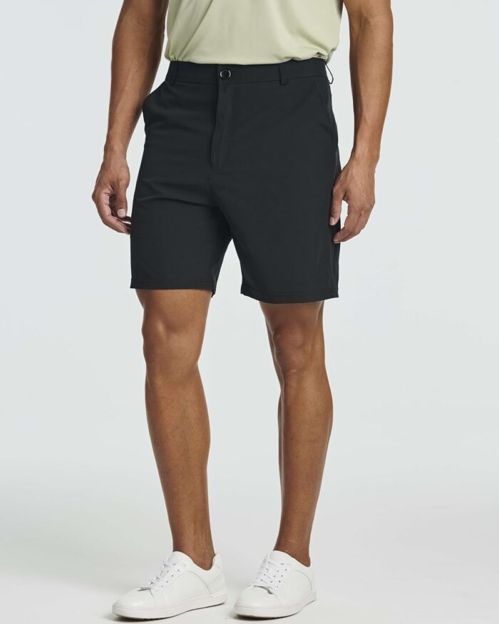 Real Essentials 3 Pack: Mens 7" Golf Shorts Pockets - Flat Front Casual Work Workout Active Hiking Sport - Image 2