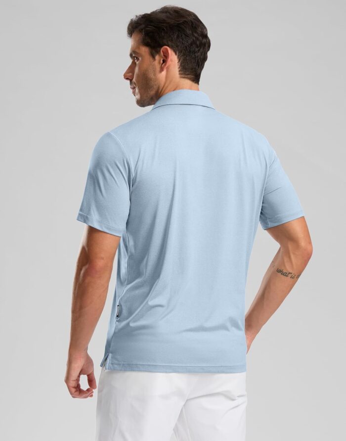 Golf Polo Shirts Short Sleeve Dry Fit Performance Moisture Wicking Collared Heather Polo Casual Athletic Business - Image 3