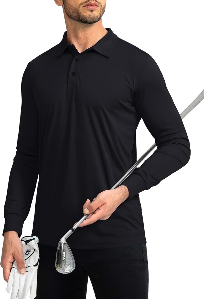 Men's Polo Shirt Long Sleeve Golf Shirts Lightweight UPF 50+ Sun Protection Cool Shirts for Men Work Fishing Outdoor - Image 5