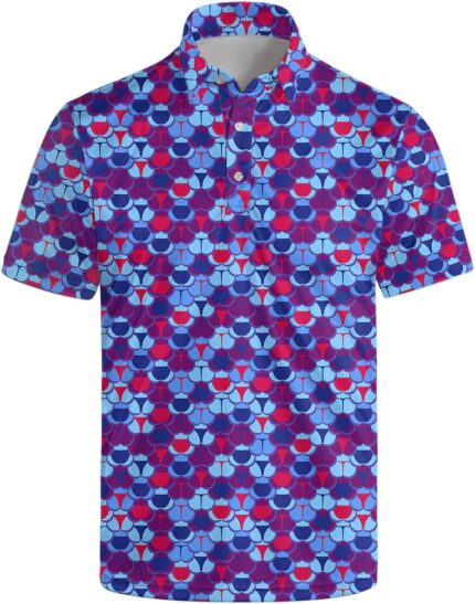Men's Funny Golf Shirts Hawaiian Polo Shirts 80S Flashes Polo Shirts Funny Hawaiian Beach Summer Golf Polo Shirts