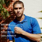 Hanes Sport Men's Polo Shirt, Men's Cool DRI Moisture-Wicking Performance Polo Shirt, Jersey Knit Performance Polo Shirt - Image 4