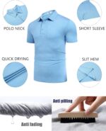 COOFANDY Men's Polo Shirt Golf Quick Dry Performance Short Sleeve Moisture Wicking Athletic Polo Collared Tennis T-Shirt - Image 4