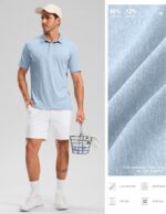 Golf Polo Shirts Short Sleeve Dry Fit Performance Moisture Wicking Collared Heather Polo Casual Athletic Business - Image 5