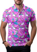 Funny Golf Shirts for Men,Mens Hawaiian Shirts Short Sleeve Novelty Crazy Golf Shirts - Image 3