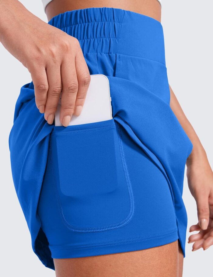 CRZ YOGA High Waisted Golf Skirts for Women A Line Tennis Athletic Casual Skort with Inner Shorts Pockets - Image 4