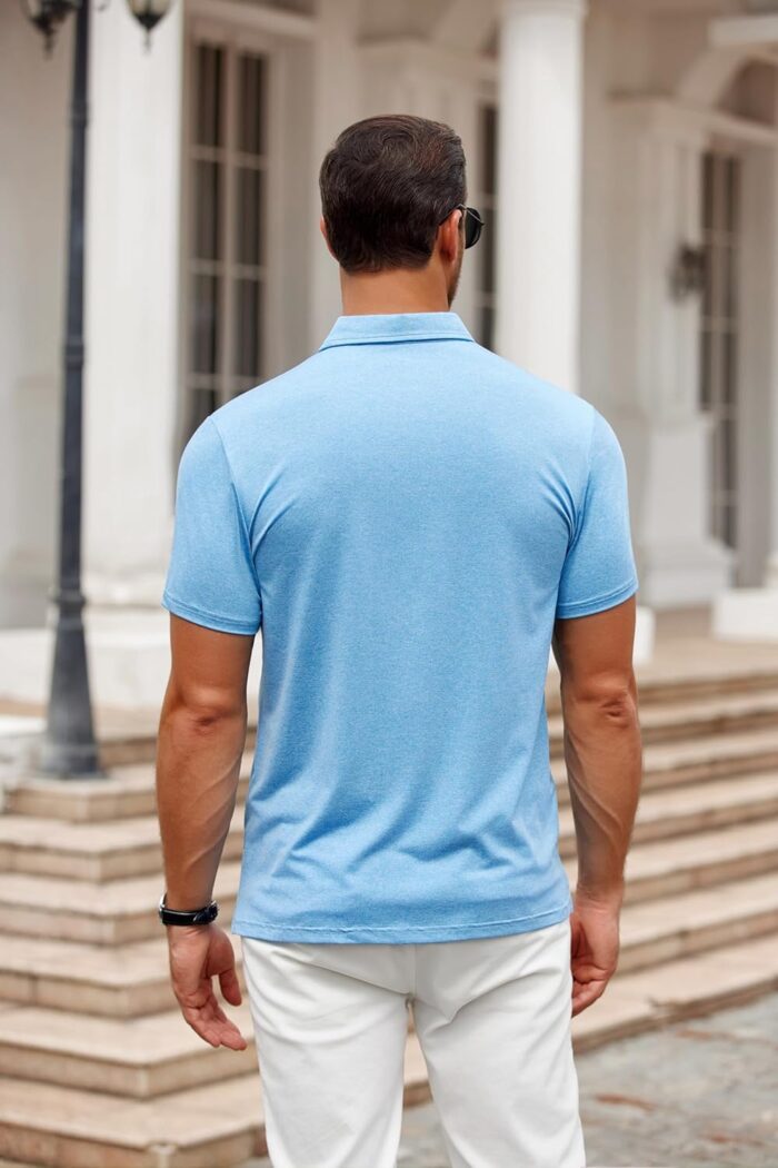 COOFANDY Men's Polo Shirt Golf Quick Dry Performance Short Sleeve Moisture Wicking Athletic Polo Collared Tennis T-Shirt - Image 7