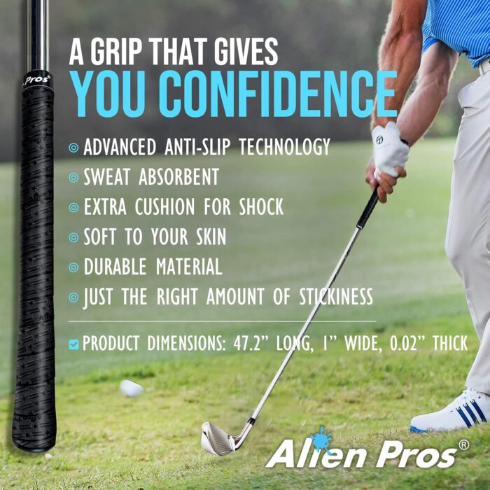 Alien Pros Golf Grip Wrapping Tapes - Innovative Golf Club Grip Solution - Enjoy a Fresh New Grip Feel in Less Than 1 Minute - Image 4