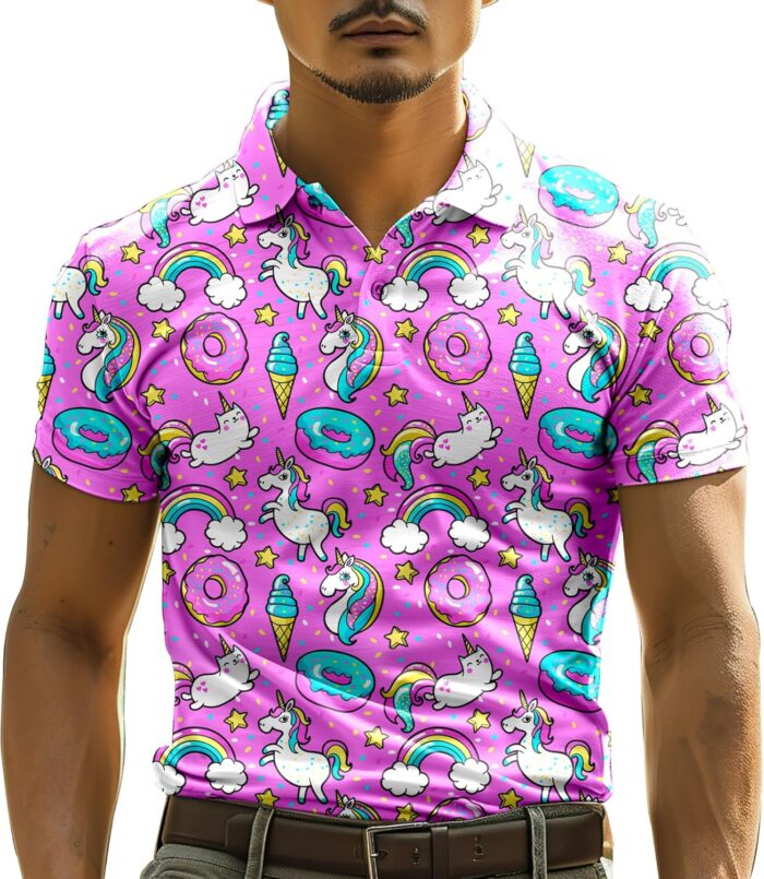 Funny Golf Shirts for Men,Mens Hawaiian Shirts Short Sleeve Novelty Crazy Golf Shirts - Image 6