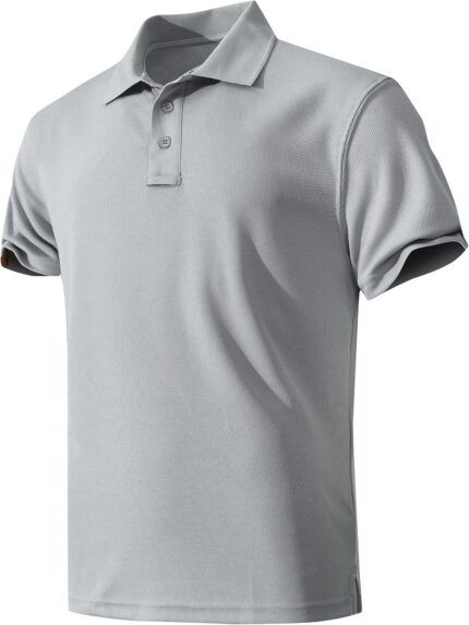Men's Quick-Dry Active Polo Shirts Short Sleeve Performance for Golf Tennis Daily Casual Collared T-Shirt