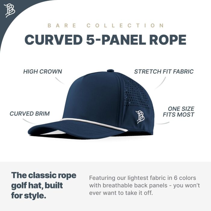 Branded Bills Dad Life Script 5 Panel Rope, Lightweight, Comfortable Baseball Cap - Image 1
