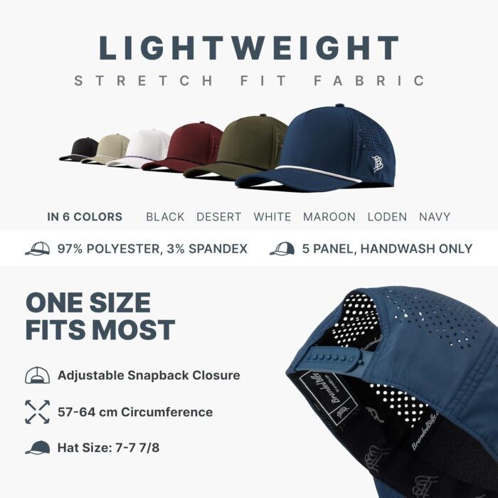 Branded Bills Member's Bounce Script PVC 5-Panel Performance, Lightweight, Comfortable Baseball Cap - Image 3