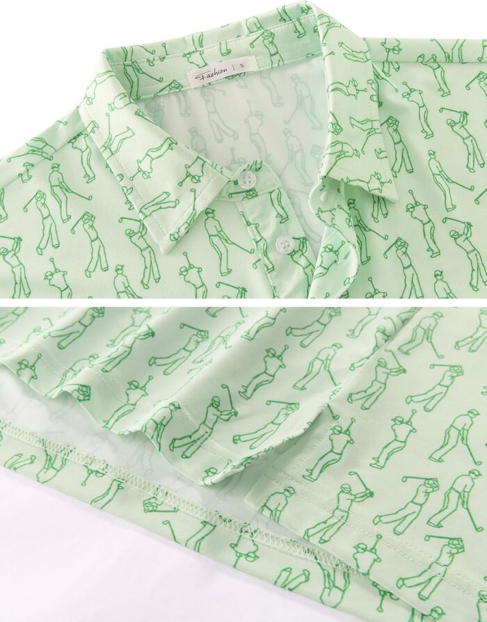 APTRO Men's Polo Shirts Short Sleeve Moisture Wicking Fashion Print Hawaiian Golf Shirts for Men - Image 5