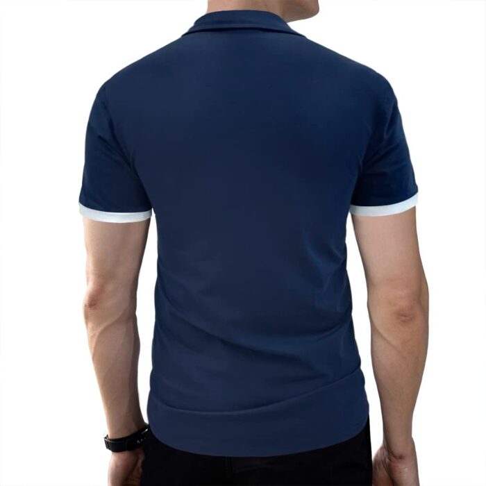 LOGEEYAR Men Polo Shirt Slim Fit Short Sleeve Cotton Golf Shirt Solid Performance Casual T-Shirts - Image 3