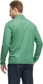 M MAELREG Quarter Zip Pullover Men Performance Dry Fit Stripe Mock Neck Midlayer Golf 1/4 Zip Pullover Mens Sweatshirt - Image 3