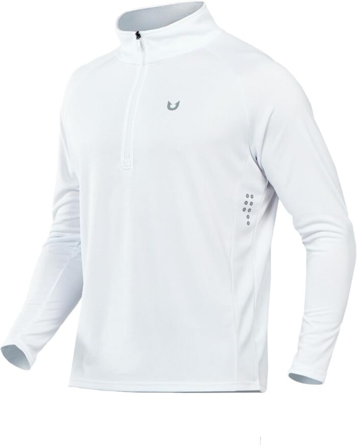 NORTHYARD Men's Running Shirt Long Sleeve Quarter Zip Pullover Moisture Wicking Quick Dry Athletic Workout Shirts - Image 1