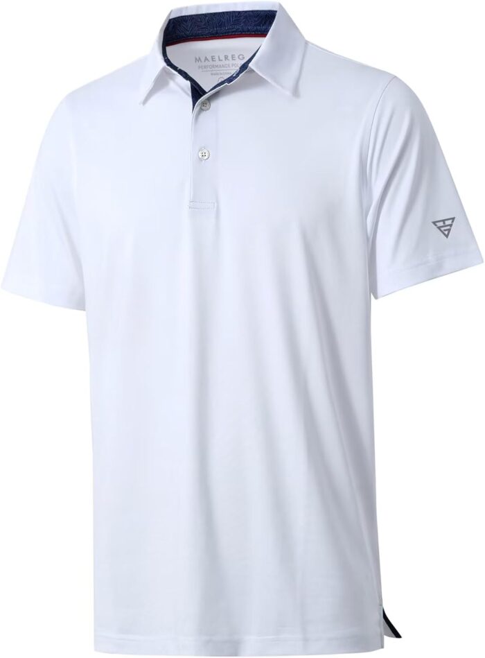 Mens Polo Shirts Short and Long Sleeve Casual Solid Stylish Dry Fit Performance Designed Collared Golf Polo Shirts for Men - Image 1