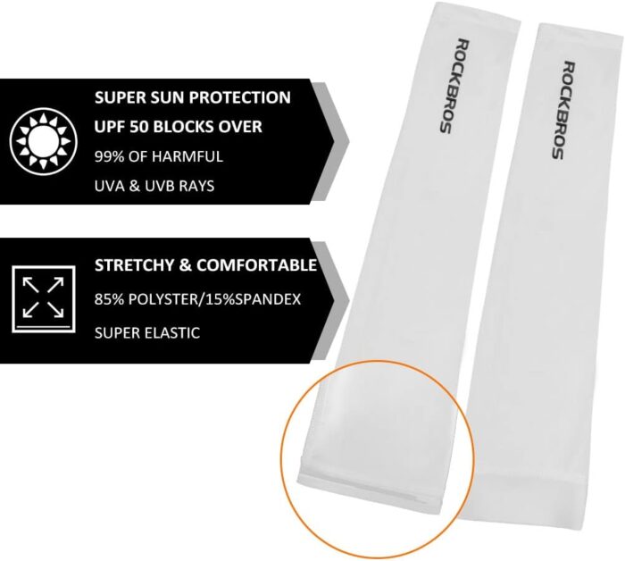 ROCKBROS Sun Protection Arm Sleeves Cooling Running Golf Fishing Cycling Arm Sleeves - Image 3