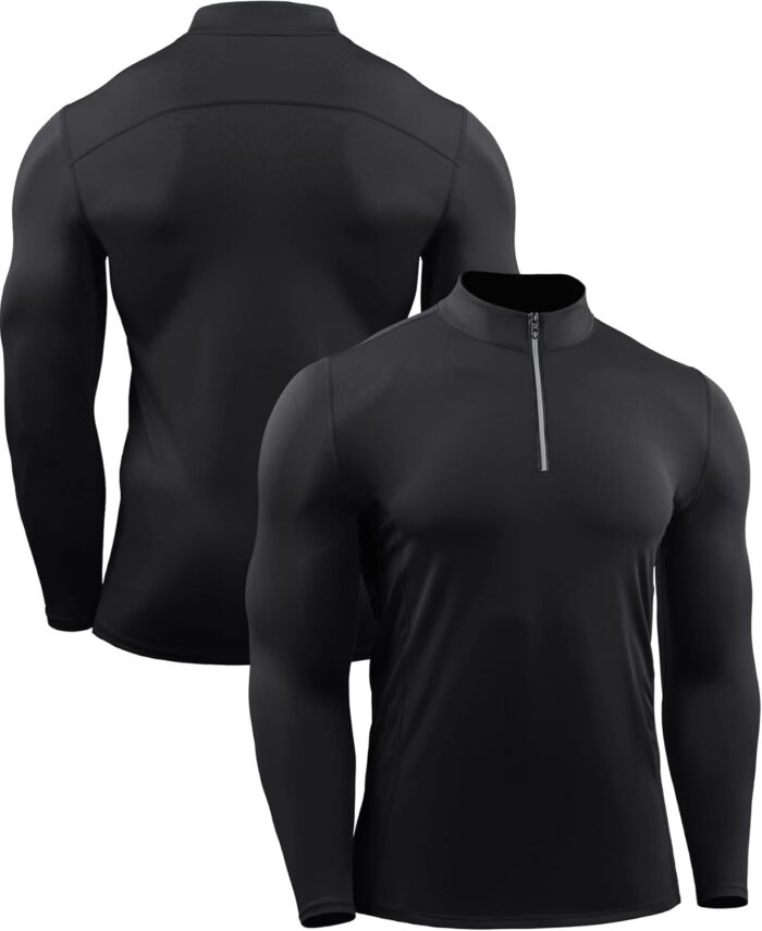 NELEUS Men's 3 Pack Athletic Compression Shirt Running Shirts - Image 2