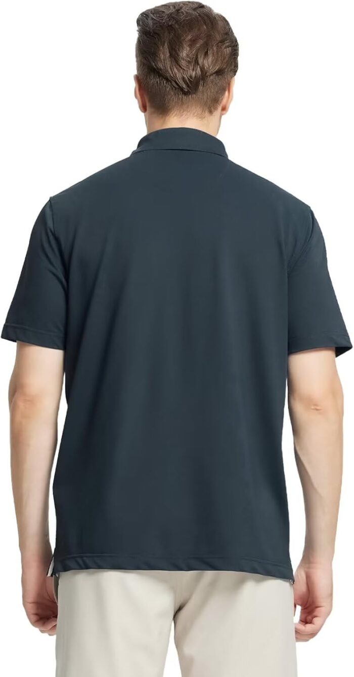 M MAELREG Golf Shirts for Men Short Sleeve Performance Dry Fit Lightweight Moisture Wicking Pique Casual Men's Polo Shirts - Image 4