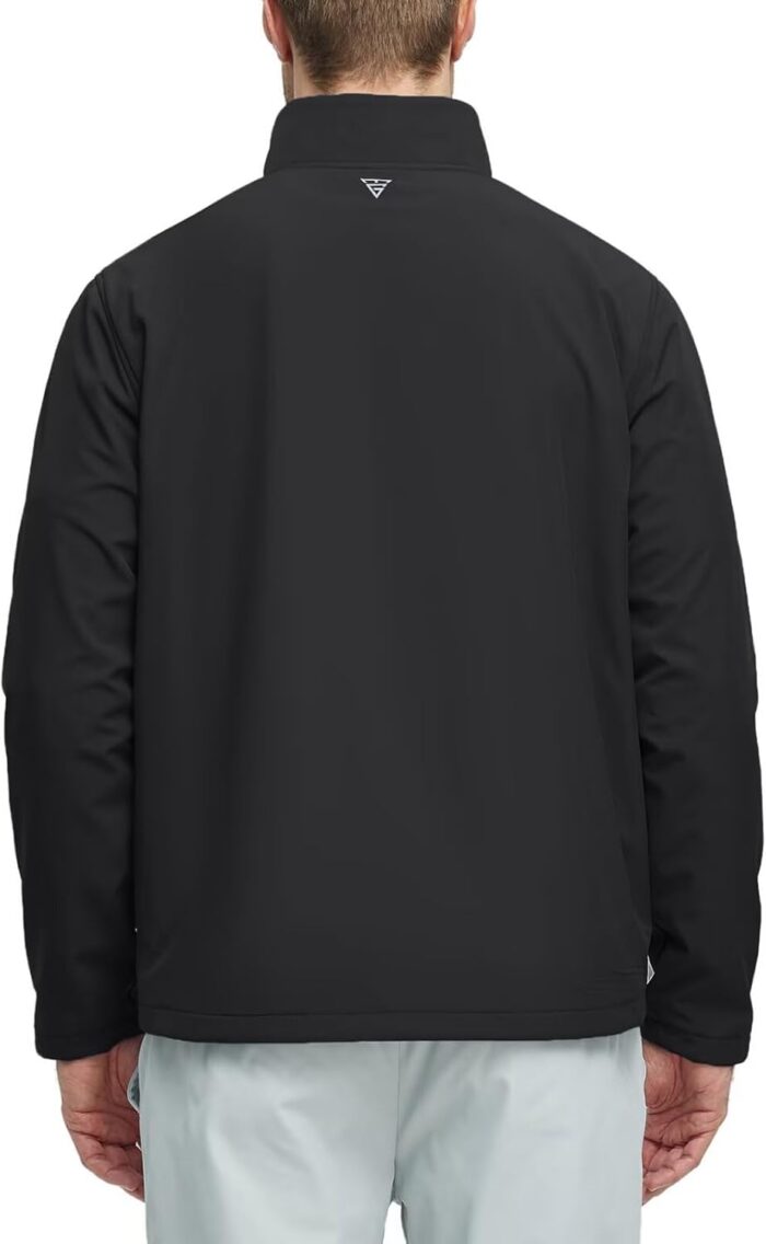 M MAELREG Mens Jacket Zipper Pockets Softshell Lightweight Water-Resistant Windbreaker Golf Spring Fall Jackets for Men - Image 3
