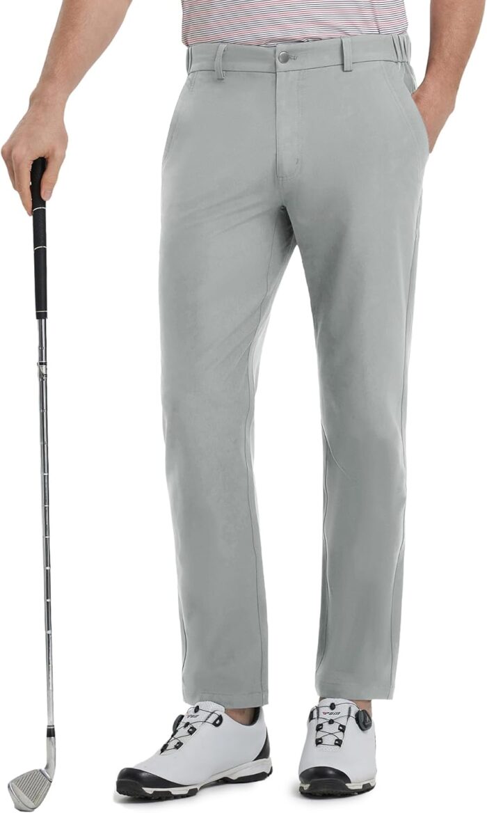 M MAELREG Golf Pants Men Lightweight with 5 Pockets - 30"/32"/34" Stretch Water-Resistant Casual Flat Front Mens Dress Pants - Image 6