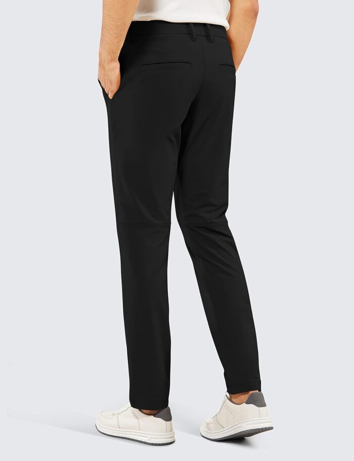 CRZ YOGA Men's Stretch Golf Pants - 31"/33"/35'' Slim Fit Stretch Waterproof Outdoor Thick Golf Work Pant with Pockets - Image 2