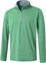 M MAELREG Quarter Zip Pullover Men Performance Dry Fit Stripe Mock Neck Midlayer Golf 1/4 Zip Pullover Mens Sweatshirt