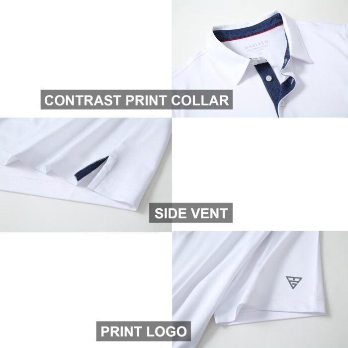 Mens Polo Shirts Short and Long Sleeve Casual Solid Stylish Dry Fit Performance Designed Collared Golf Polo Shirts for Men - Image 4