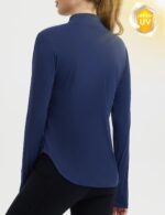 baleaf Women's Sun Shirts UPF50+ Half 1/4 Zip Shirt Rash Guard Long Sleeves SPF Lightweight Clothing UV Protection Hiking Top - Image 2