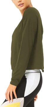 Bestisun Long Sleeve Workout Shirts Yoga Dance Tops Open Back Athletic Clothes for Women - Image 3