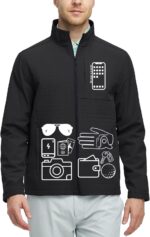 M MAELREG Mens Jacket Zipper Pockets Softshell Lightweight Water-Resistant Windbreaker Golf Spring Fall Jackets for Men - Image 4