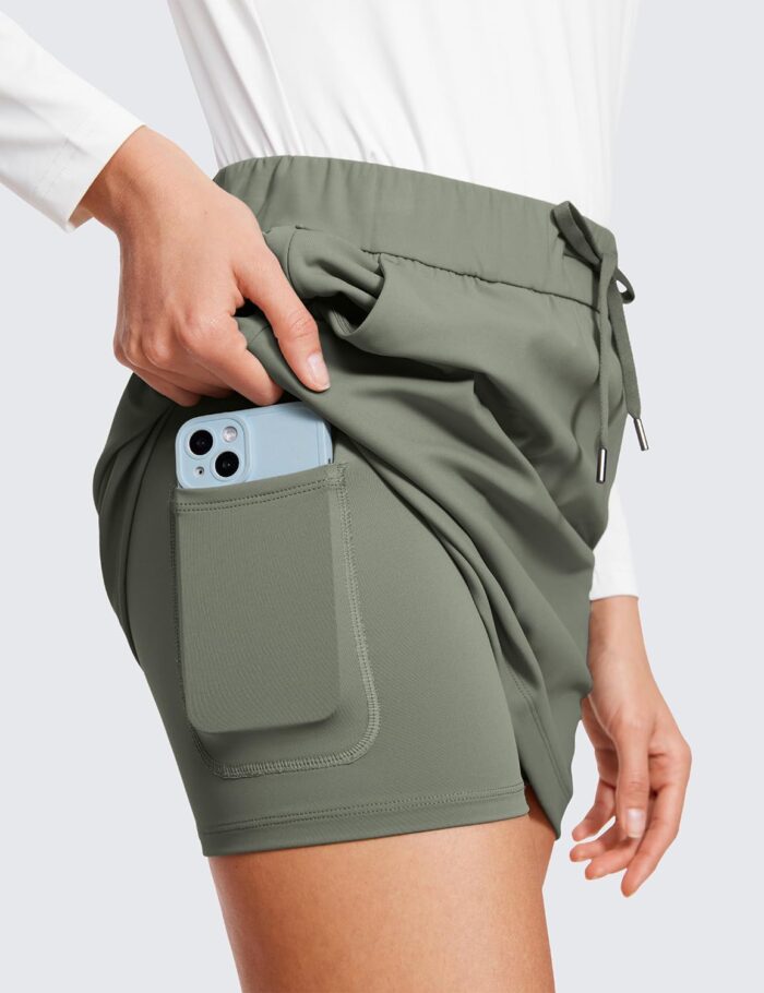 CRZ YOGA 4-Way Stretch Skirts for Women High Waisted Work Casual Golf Tennis Skirt Skorts with 5 Pockets - Image 4