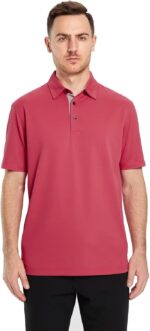 Mens Golf Shirt Short and Long Sleeve Moisture Wicking Dry Fit Performance Solid Casual Pique Golf Polo Shirts for Men - Image 2