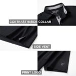 Mens Golf Shirt Short and Long Sleeve Moisture Wicking Dry Fit Performance Solid Casual Pique Golf Polo Shirts for Men - Image 4
