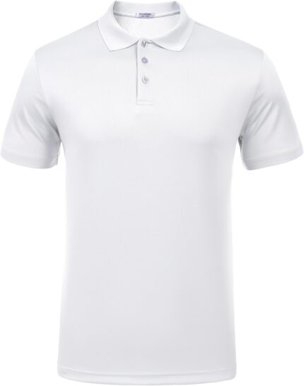 PINSPARK 1/3/4/5 Pack: Golf Polo Shirts for Men Multipacks Quick Dry Short Sleeve Collared Shirt Slim Fit Casual Polos Shirt