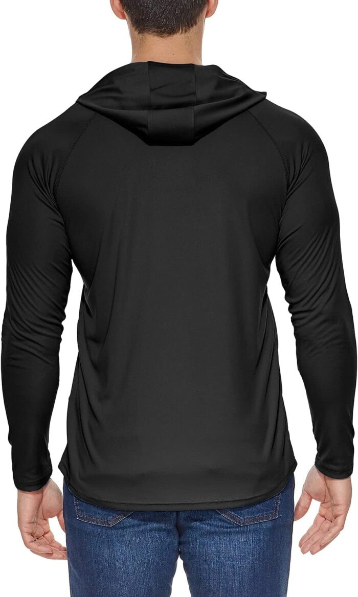 baleaf Men's Sun Protection Hoodie Shirt UPF 50+ Long Sleeve UV SPF T-Shirts Rash Guard Fishing Swimming Lightweight - Image 5