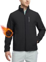 M MAELREG Mens Jacket Zipper Pockets Softshell Lightweight Water-Resistant Windbreaker Golf Spring Fall Jackets for Men