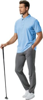 MIER Polo Shirts for Men Short Sleeve Quick Dry Polyester Collared Shirts Casual Golf Shirts, Moisture-Wicking - Image 5