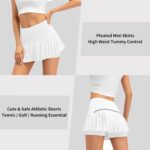 Raroauf Womens Pleated Tennis Skirts with Shorts High Waisted Mini Skirt Golf Skort Athletic Skirts Workout Pickball - Image 3