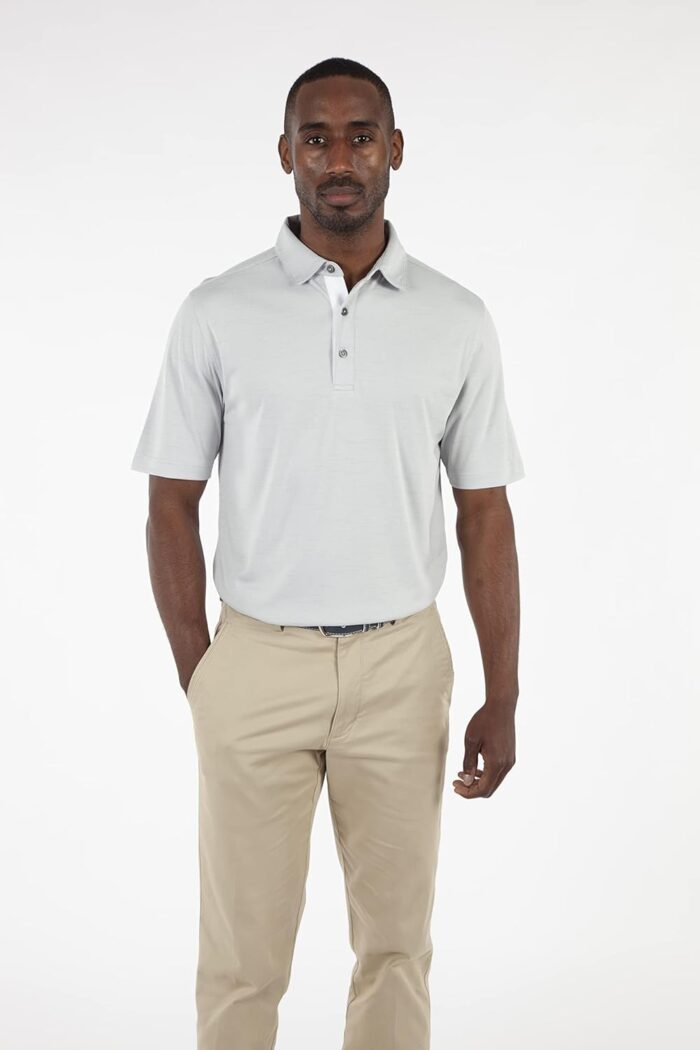 Bobby Jones Golf Apparel - Performance RTJ Space Dyed Short Sleeve Golf Polo for Men - Image 4